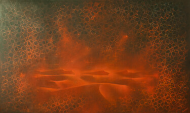 Painting titled "Desert and Stars" by Igor Eliseev, Original Artwork, Oil