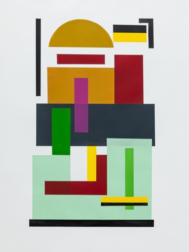 Painting titled "Shapes and Colours" by William Eiffert, Original Artwork, Acrylic