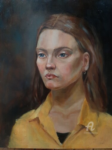 제목이 "Working from life a…"인 미술작품 Nastya Prairie로, 원작, 기름