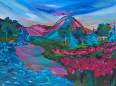 Pink Stroll "Pink Stroll" başlıklı Tablo Leah Marie Goddard tarafından, Orijinal sanat, Akrilik Ahşap Sedye çerçevesi üzerine monte edil…