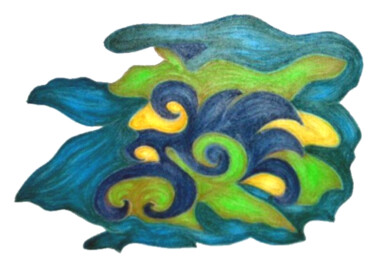 图画 标题为“Sea” 由Konchedras, 原创艺术品, 粉彩 安装在木质担架架上
