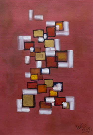 Painting titled "Coat of Many Colours" by William Eiffert, Original Artwork, Acrylic