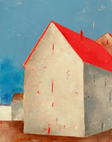 绘画 标题为“Old City Fragment 1” 由Kestutis Jauniskis, 原创艺术品, 油