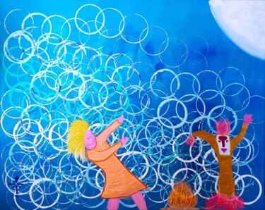 Painting titled "Wild Abandon" by Troy Wilson-Ripsom, Original Artwork, Acrylic Mounted on Wood Stretcher frame