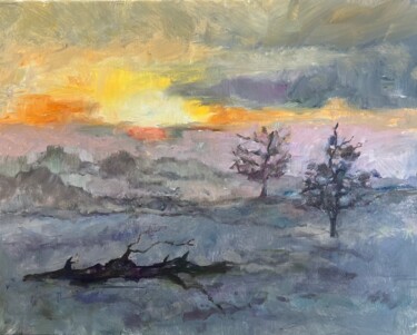 Peinture intitulée "Fin d’après-midi d’…" par Ghislaine Rimmen-Mohl, Œuvre d'art originale, Huile