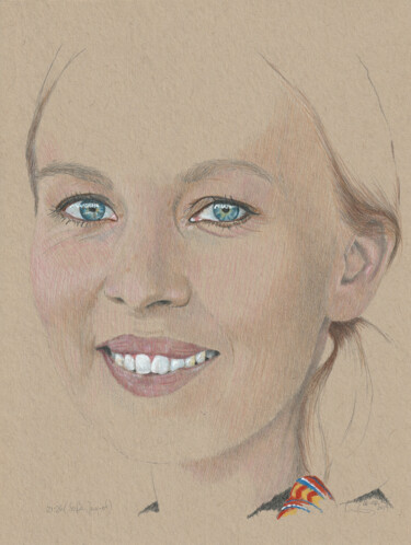 Zeichnungen mit dem Titel ""Sofia Jannok "21:2…" von Walter Roos, Original-Kunstwerk, Bleistift