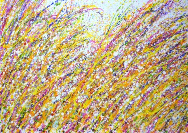 Painting titled "Expression summer 6." by Iryna Kastsova, Original Artwork, Acrylic Mounted on Wood Stretcher frame