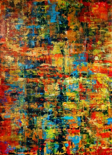Painting titled "Gold is beautiful" by Jovanart, Original Artwork, Acrylic