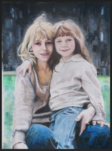 Peinture intitulée "Duo" par Yannick Amélie Jan, Œuvre d'art originale, Huile