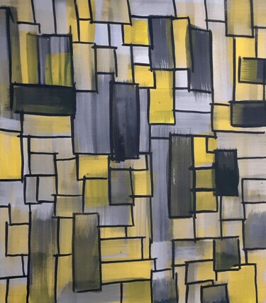 Schilderij getiteld "此刻" door Zhao Le Men, Origineel Kunstwerk, Gouache