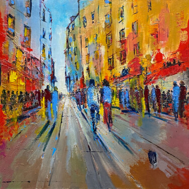 Peinture intitulée "Balade en Ville réf…" par Christian Raffin, Œuvre d'art originale, Huile