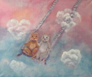 绘画 标题为“Clouds. Love. Dreams” 由Светлана Леонтьева, 原创艺术品, 油