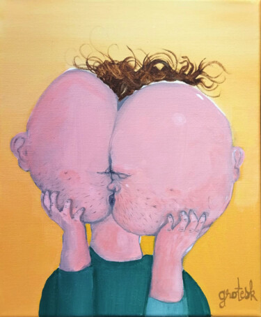 Peinture intitulée "cul qui gratte" par Grotsk, Œuvre d'art originale, Acrylique Monté sur Châssis en bois