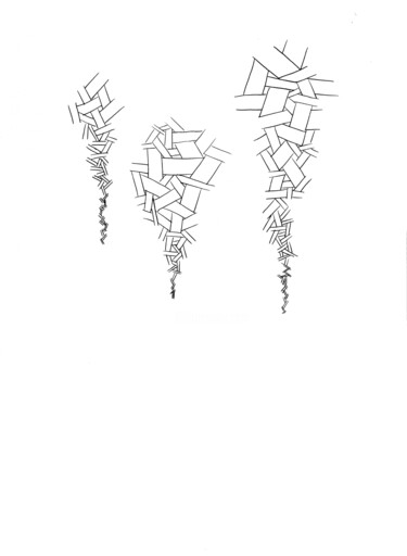 Painting titled "Stalagmite" by Efrem Favetta, Original Artwork, Ink