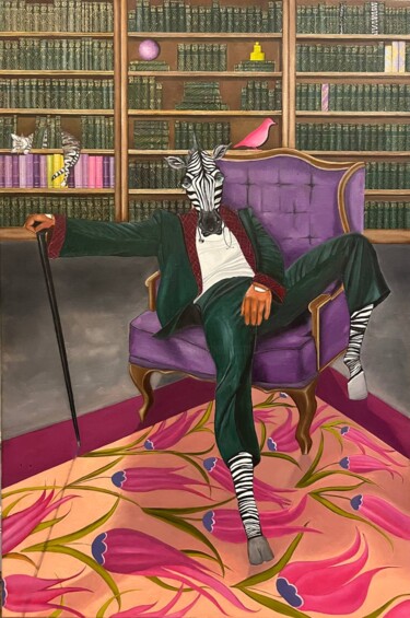 Dear Doctor of plastic surgery Gennady in his office-library "Dear Doctor of plas…" başlıklı Tablo Nina Grighel tarafından, Orijinal sanat, Petrol Ahşap Sedye çerçevesi üzerine monte ed…