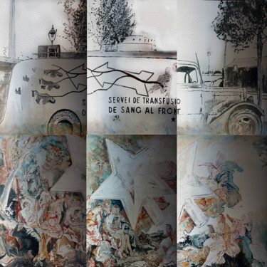 Hommage. 34 Arts numériques intitulée "Hommage. 34" par José Sales Albella, Œuvre d'art originale, Huile