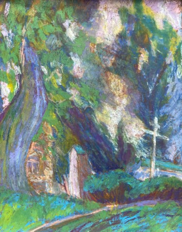 Tekening getiteld "Сross" door Natasha Kiryushkina, Origineel Kunstwerk, Pastel