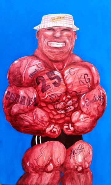 Peinture intitulée "Peter Rumsteack" par Grotsk, Œuvre d'art originale, Acrylique