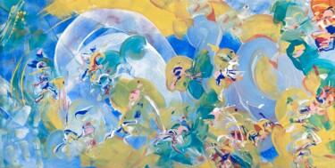 绘画 标题为“ELFIC TRIP -2-” 由Delphine Bernard, 原创艺术品, 丙烯 安装在纸板上