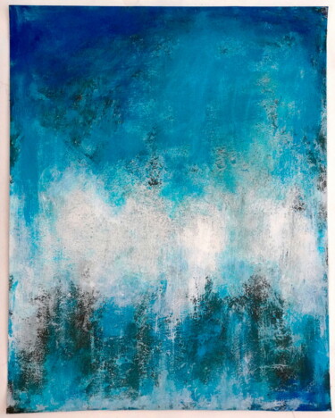 Malerei mit dem Titel "No. 2005_Bleu givré…" von Guido Lötscher, Original-Kunstwerk, Acryl