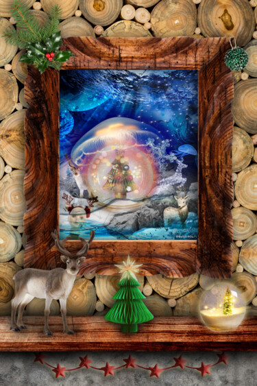 Arts numériques intitulée "Joyeux Noël !" par Karine Garelli (Reds Robin), Œuvre d'art originale, Photo montage
