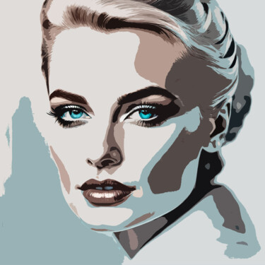 数字艺术 标题为“Grace Kelly No.4” 由Ninn, 原创艺术品, AI生成的图像