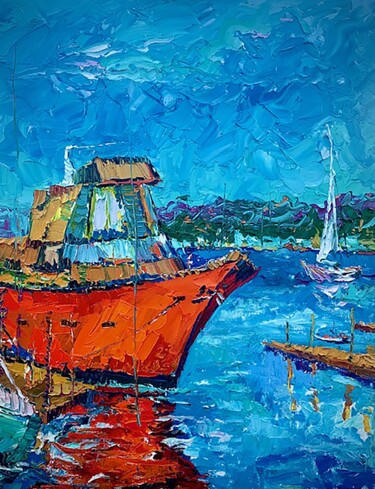 Marina del Rey "Marina del Rey" başlıklı Tablo Nikol Aghababyan tarafından, Orijinal sanat, Petrol