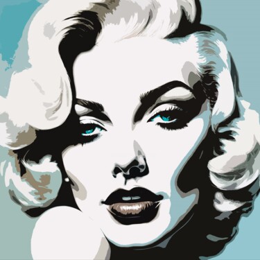 数字艺术 标题为“Marilyn Monroe No.1” 由Ninn, 原创艺术品, AI生成的图像