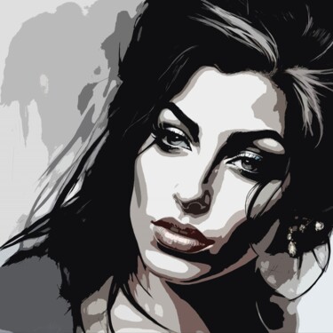 数字艺术 标题为“Amy Winehouse No.5” 由Ninn, 原创艺术品, AI生成的图像