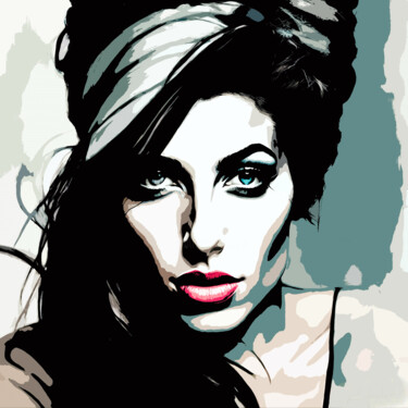 数字艺术 标题为“Amy Winehouse No.6” 由Ninn, 原创艺术品, AI生成的图像