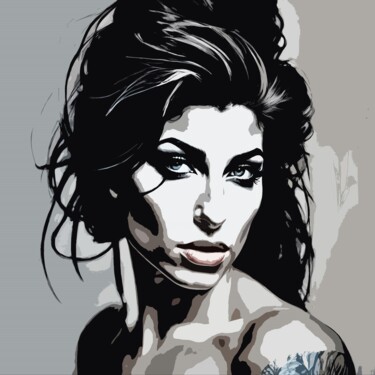 数字艺术 标题为“Amy Winehouse No.7” 由Ninn, 原创艺术品, AI生成的图像