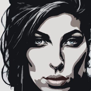 数字艺术 标题为“Amy Winehouse No.8” 由Ninn, 原创艺术品, AI生成的图像