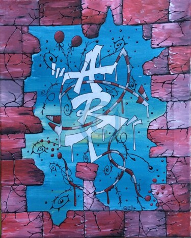 绘画 标题为“Graffiti Art - Le F…” 由Pk29, 原创艺术品, 丙烯 安装在木质担架架上