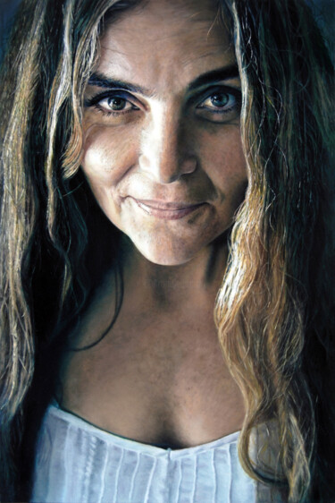 Schilderij getiteld "UNDINE" door Mike Smith, Origineel Kunstwerk, Olie
