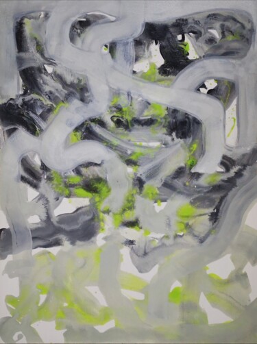 Schilderij getiteld "Qingming" door Hui Li, Origineel Kunstwerk, Acryl Gemonteerd op Frame voor houten brancard