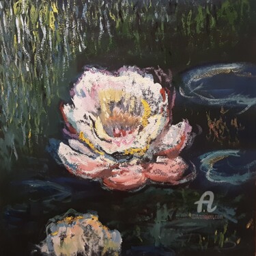 「Nymphéas 2」というタイトルの絵画 Cyriaque Milletによって, オリジナルのアートワーク, ワックス