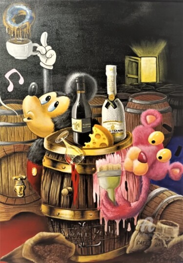 绘画 标题为“La Cava Sin Cabales” 由Philippe Toneut, 原创艺术品, 丙烯 安装在木板上