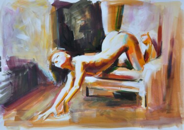 绘画 标题为“NuDE163” 由Muzaffer Bulut, 原创艺术品, 丙烯