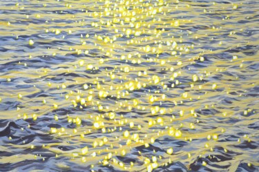 Schilderij getiteld "Glare on the water…" door Iryna Kastsova, Origineel Kunstwerk, Acryl Gemonteerd op Frame voor houten br…