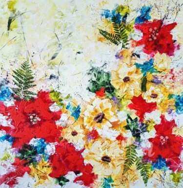 Painting titled ""Summer Journey"" by Vera Hoi, Original Artwork, Acrylic Mounted on Wood Stretcher frame