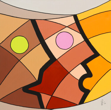 Peinture intitulée "Double expression 4…" par Frederic Jacquet, Œuvre d'art originale, Acrylique
