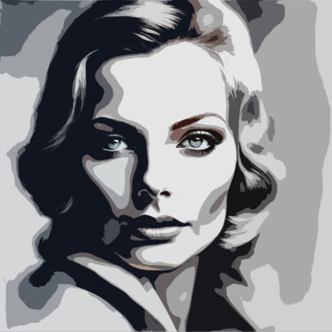 数字艺术 标题为“Greta Garbo No.2” 由Ninn, 原创艺术品, AI生成的图像