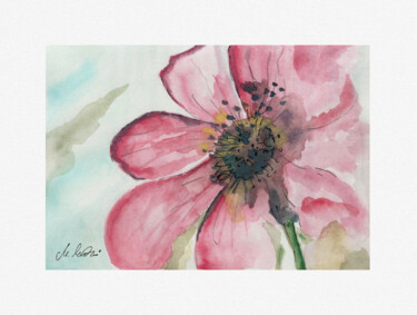 Painting titled "Flower" by Maciej Kłosowski, Original Artwork, Watercolor