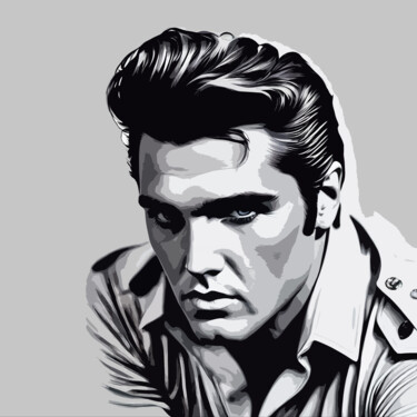 数字艺术 标题为“Elvis Presley No.3” 由Ninn, 原创艺术品, AI生成的图像