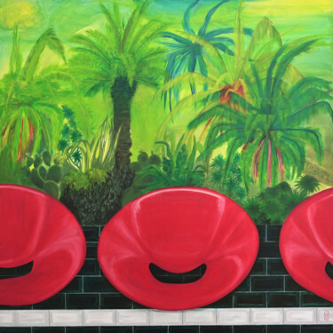 Peinture intitulée "Jardin Opéra" par Flo.Lysine, Œuvre d'art originale, Acrylique