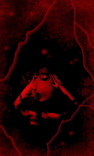Digitale Kunst getiteld "Death of ego" door Andrey Elenev, Origineel Kunstwerk, Digitaal Schilderwerk