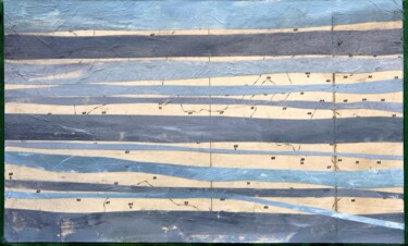 Collages titled "Map of the Sea" by Donald Mcleman, Original Artwork, Collages Mounted on Other rigid panel