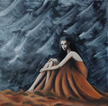 제목이 "The woman in the or…"인 미술작품 Yehor Bulbak로, 원작, 기름