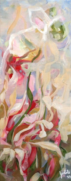绘画 标题为“Gartenherzschlag 4” 由Judith Riemer, 原创艺术品, 油 安装在木质担架架上