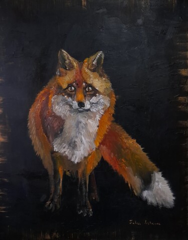 제목이 "Fox"인 미술작품 Pavel Levites로, 원작, 기름